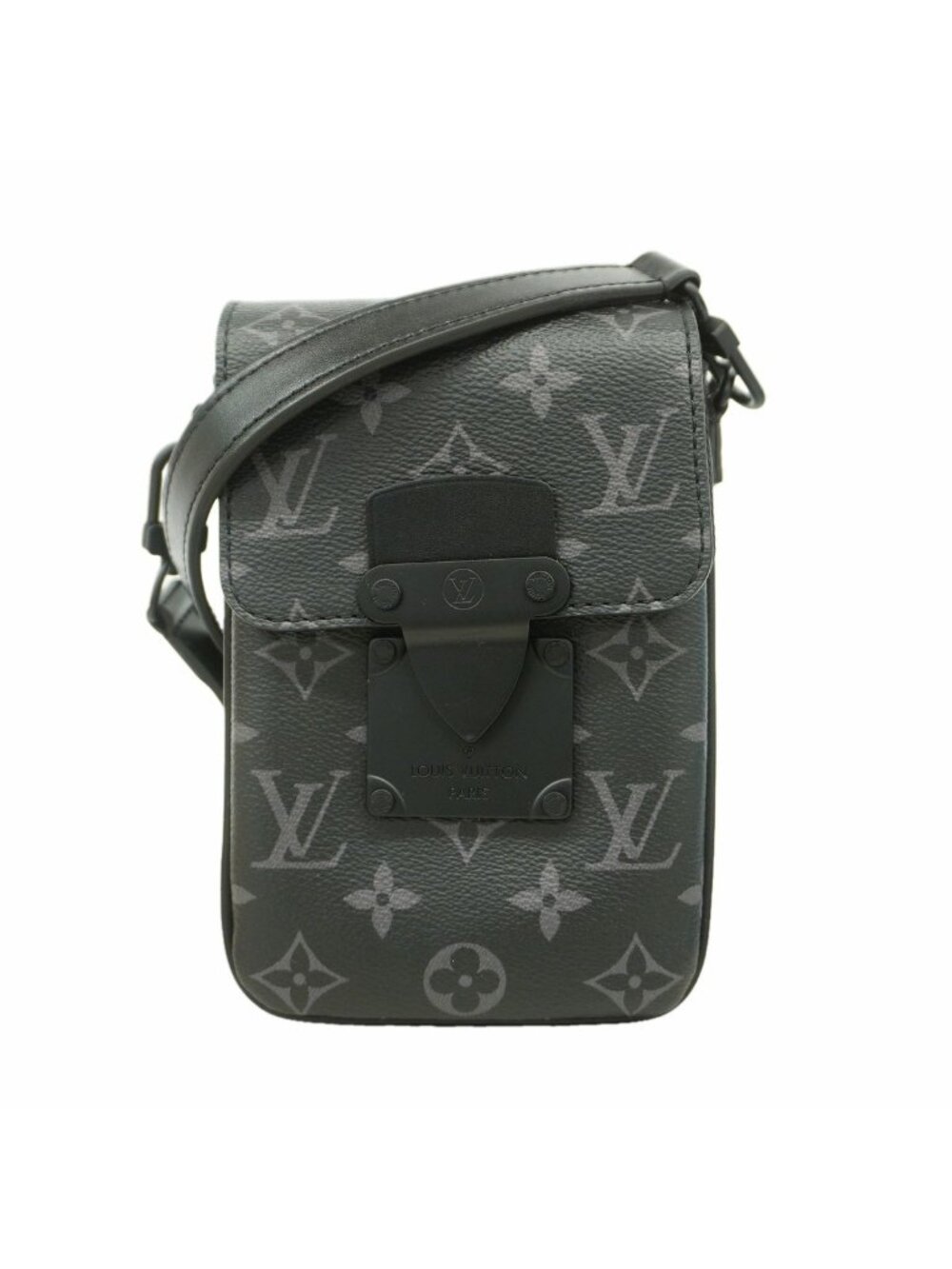 Louis Vuitton Shoulder Bag Monogram Eclipse S Lock Vertical Wearable Wallet